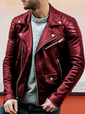 Punk Motorcycle Leather Jacke