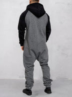 Splicing Fleece Sports Jumpsuit