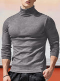 Klassisch Slim Fit Rollkragen Basic Top