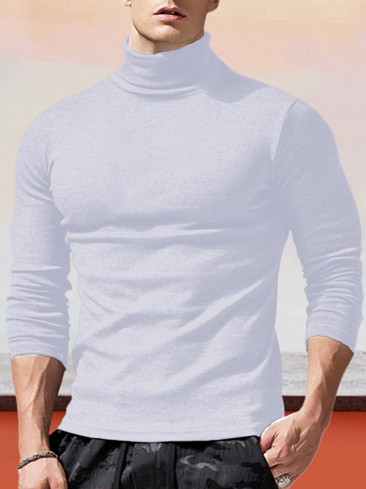 Klassisch Slim Fit Rollkragen Basic Top