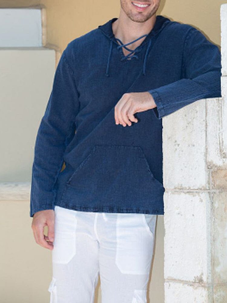 Uni Color Drawstring Top with Pocket