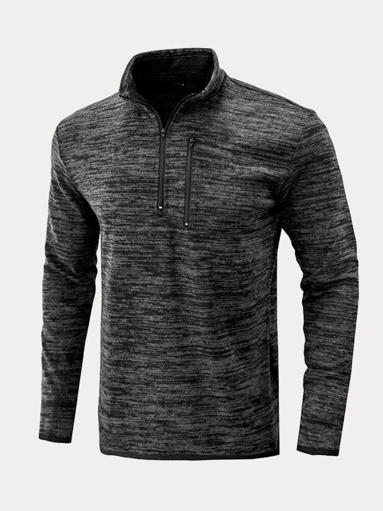 Stand Kragen Semi-zipper Top