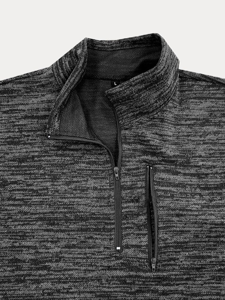 Stand Kragen Semi-zipper Top