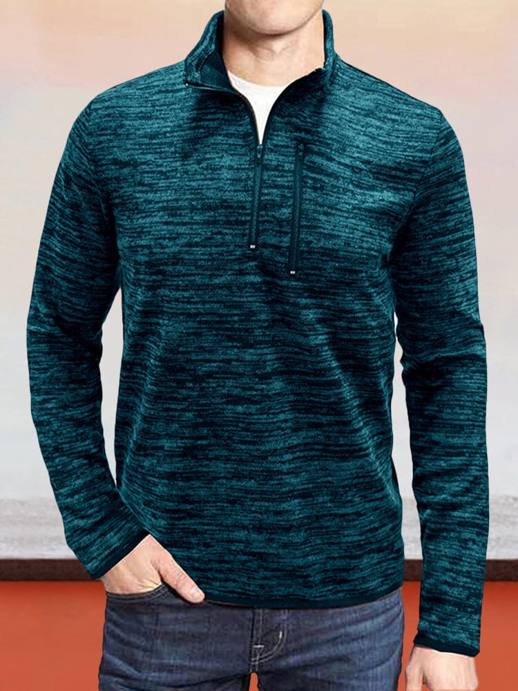 Stand Kragen Semi-zipper Top