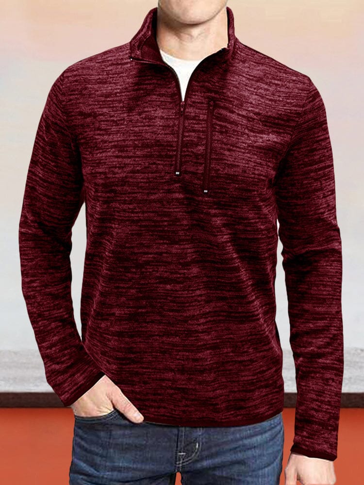 Stand Kragen Semi-zipper Top