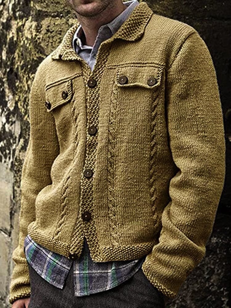 Single-Breasted Knopf Pullover Mantel