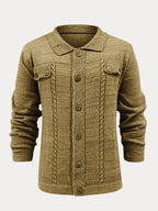 Single-Breasted Knopf Pullover Mantel