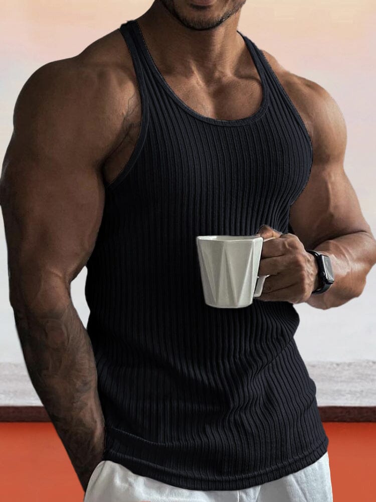 Uni Slim Fit Gym Strick Tank Top