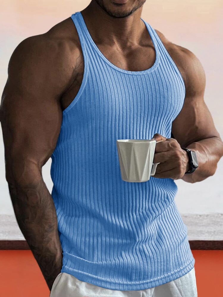 Uni Slim Fit Gym Strick Tank Top