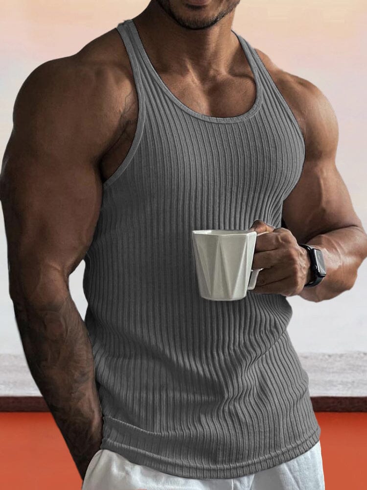 Uni Slim Fit Gym Strick Tank Top