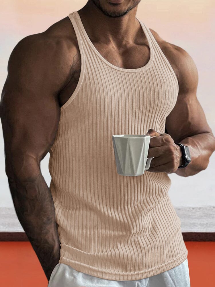 Uni Slim Fit Gym Strick Tank Top