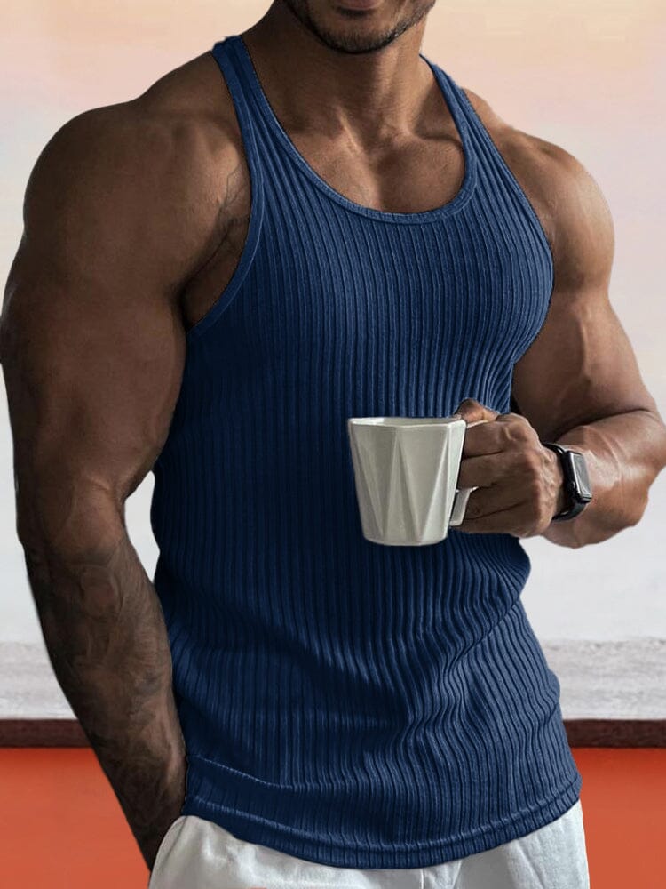 Uni Slim Fit Gym Strick Tank Top