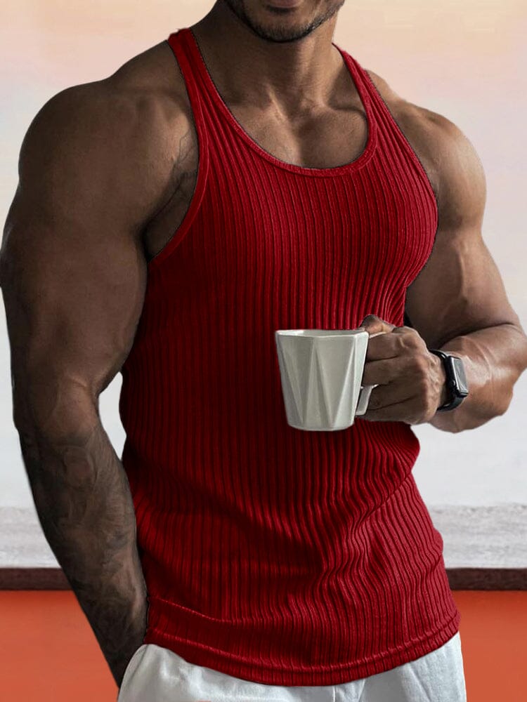 Uni Slim Fit Gym Strick Tank Top
