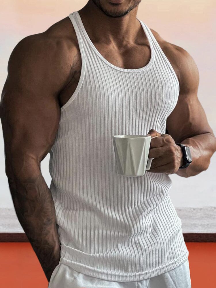 Uni Slim Fit Gym Strick Tank Top