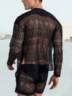 Hollow Out Lace Hemd Sets