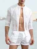Hollow Out Lace Hemd Sets