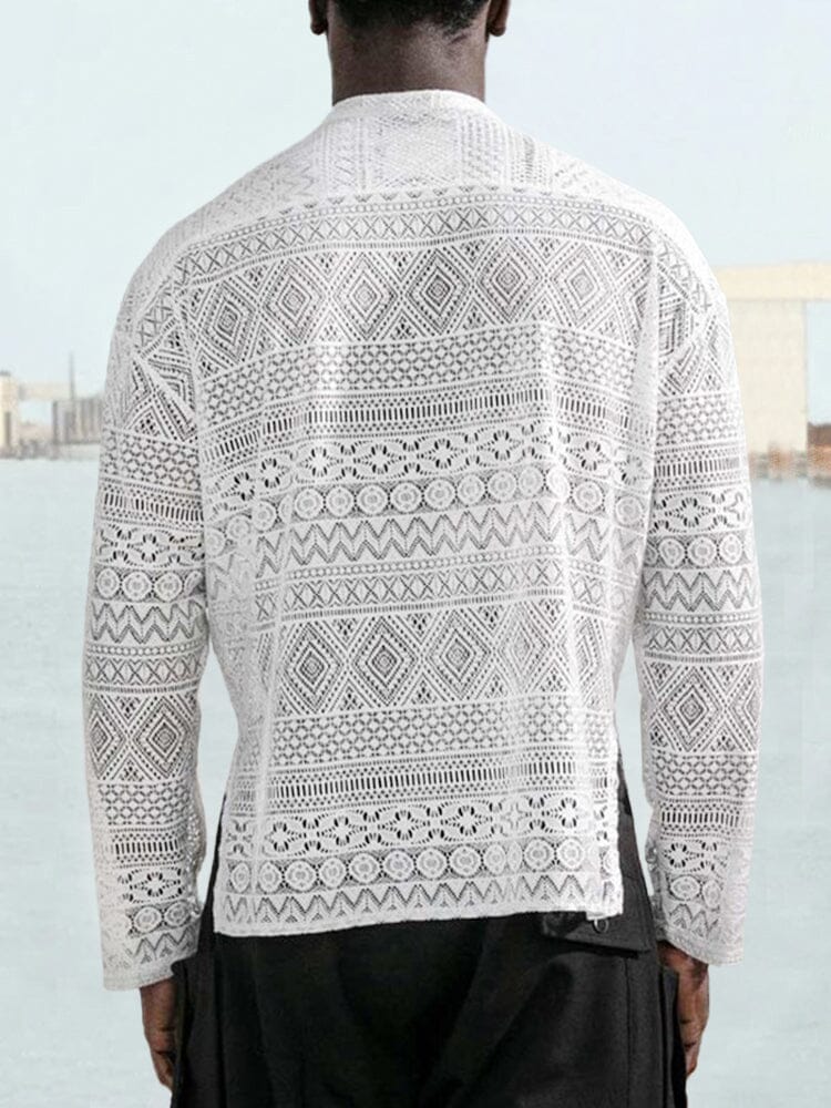 Hollow Out Lace Hemd Sets