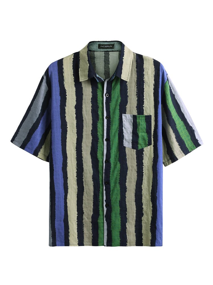Cozy Stripe Baumwolle Strand Hemd