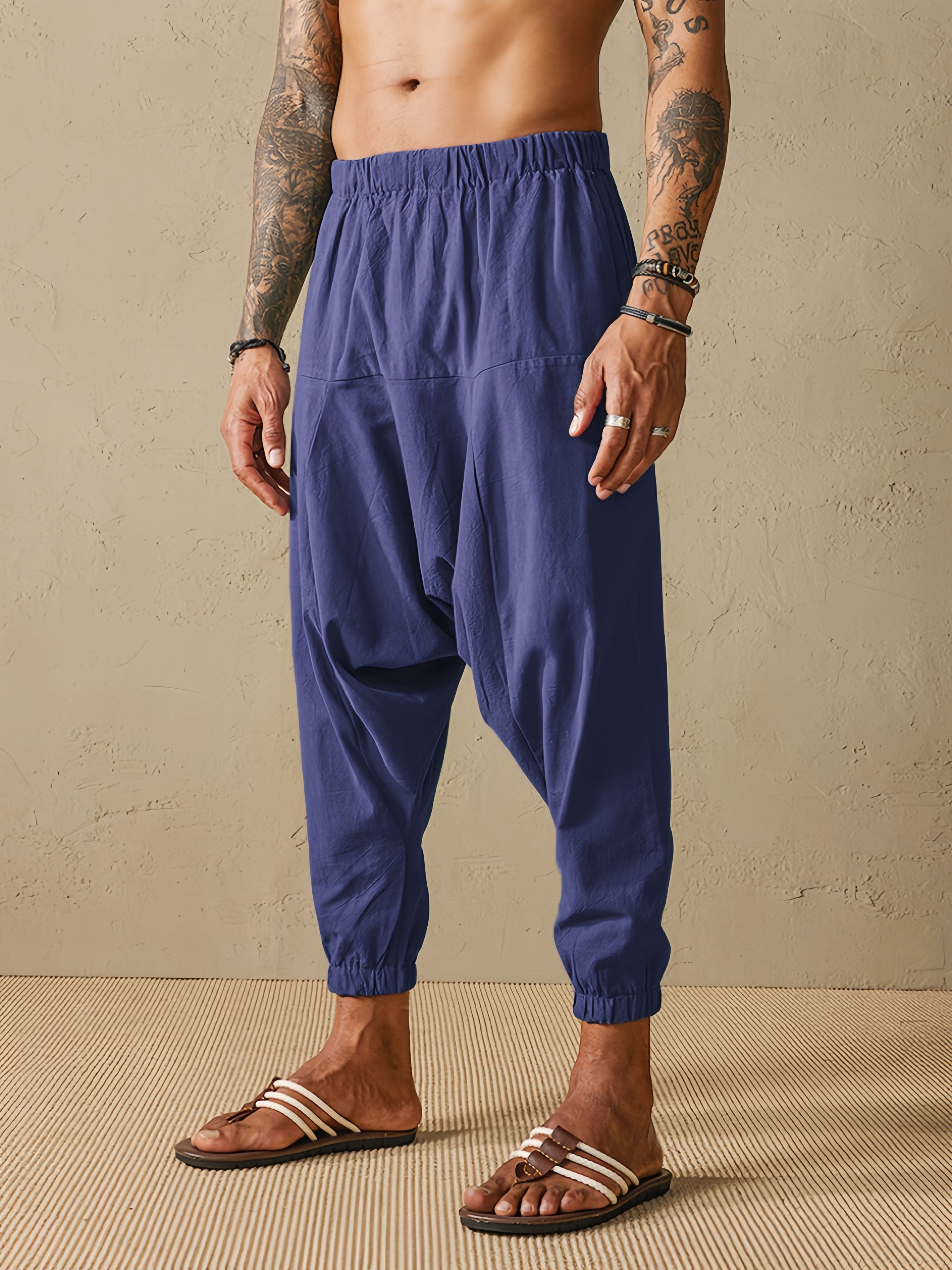 Casual Leinen Stil Lockere Hose