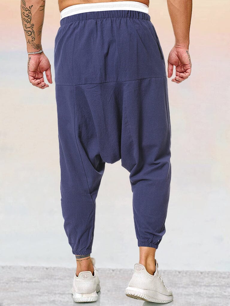 Baumwolle Leinen Uni Color Harem Hose
