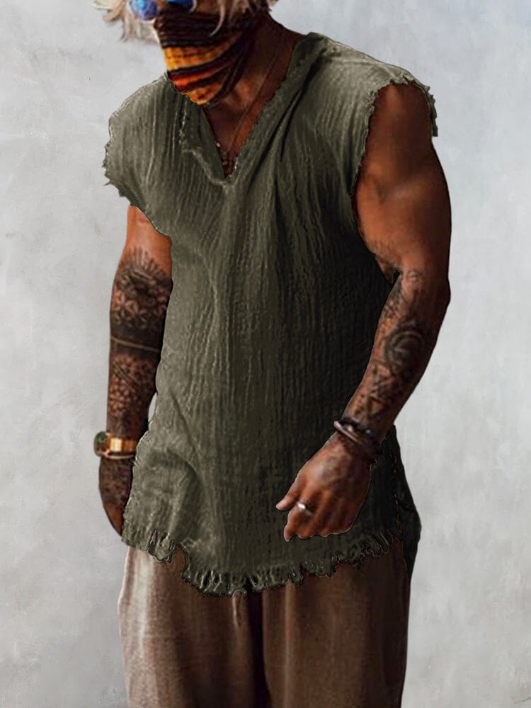 Casual Lockere Fit Baumwolle Leinen Tank Top