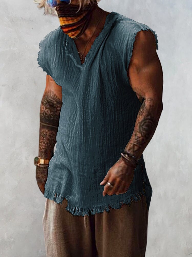 Casual Lockere Fit Baumwolle Leinen Tank Top