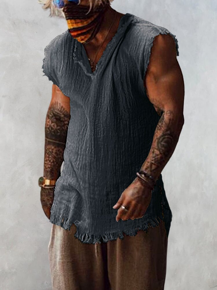 Casual Lockere Fit Baumwolle Leinen Tank Top