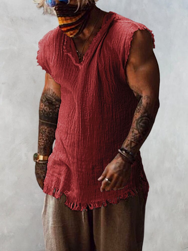 Casual Lockere Fit Baumwolle Leinen Tank Top