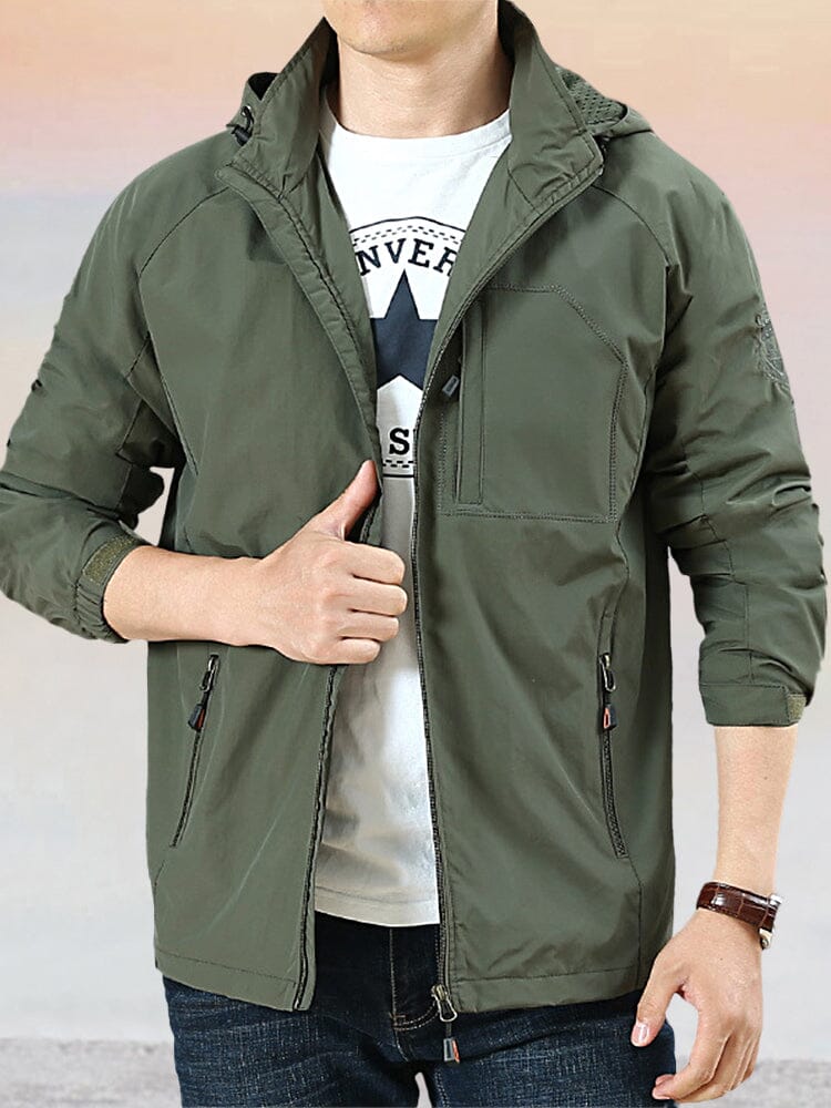 Casual Atmungsaktive Outdoor Mit Kapuze Jacke