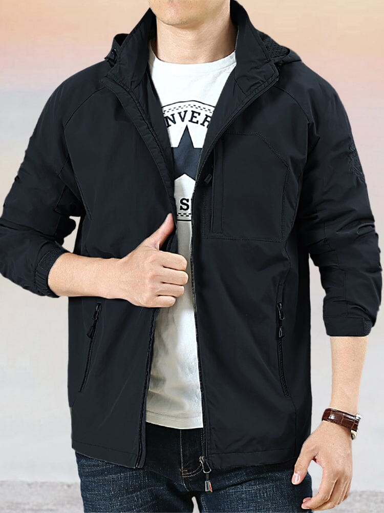 Casual Atmungsaktive Outdoor Mit Kapuze Jacke