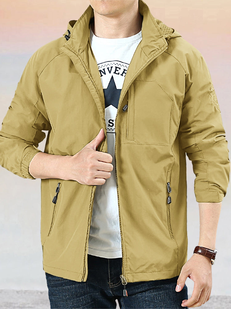 Casual Atmungsaktive Outdoor Mit Kapuze Jacke