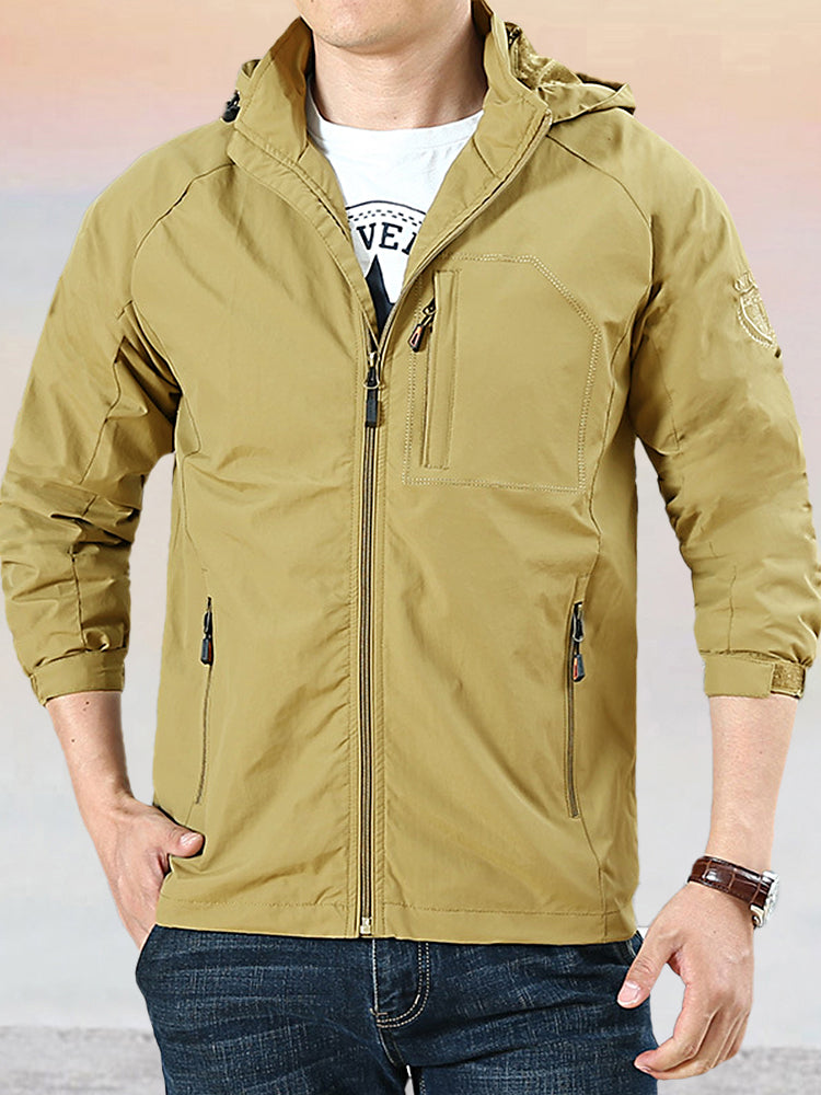 Casual Atmungsaktive Outdoor Mit Kapuze Jacke
