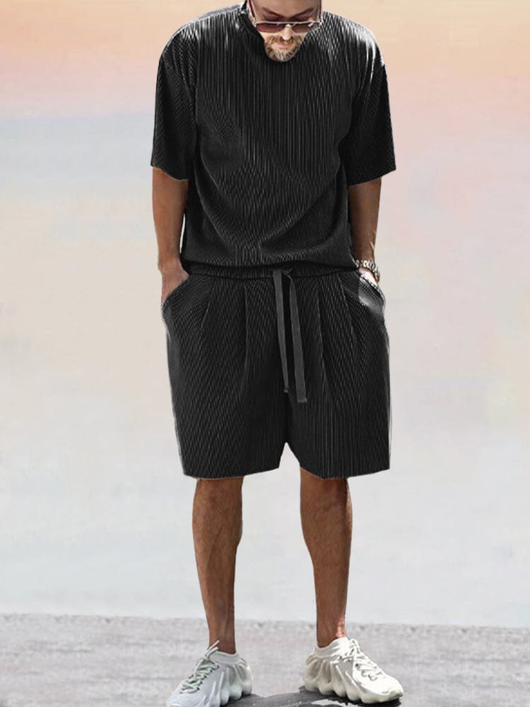 Casual Uni Stretchy Pit Strip Trainingsanzüge Set