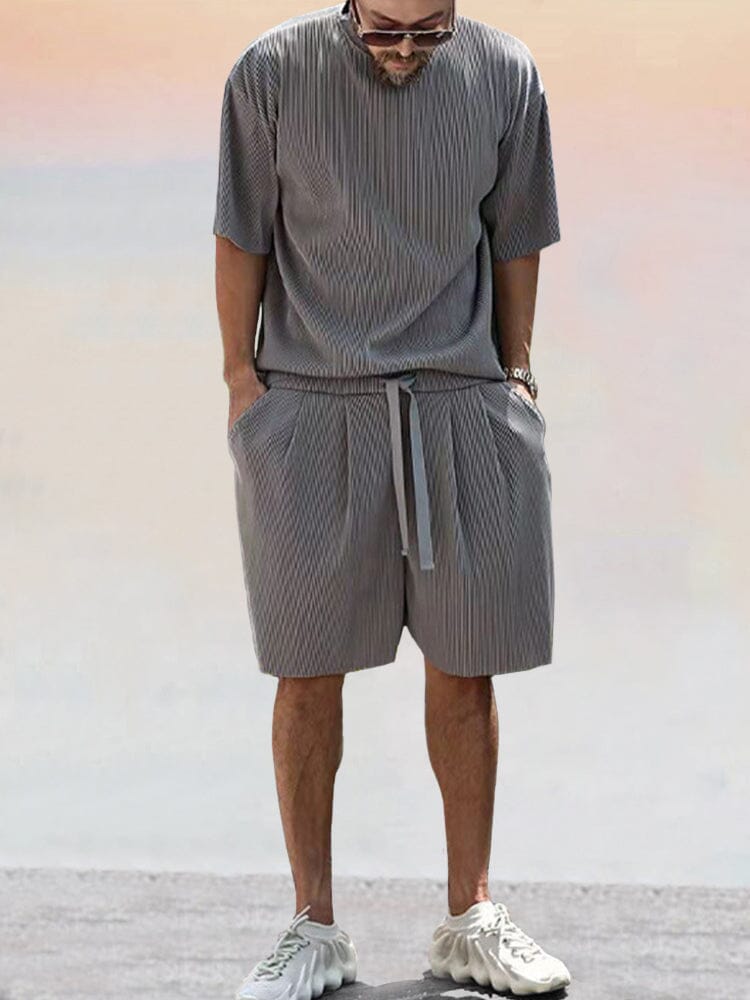 Casual Uni Stretchy Pit Strip Trainingsanzüge Set