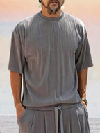 Casual Uni Stretchy Pit Strip Trainingsanzüge Set