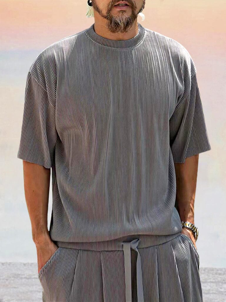 Casual Uni Stretchy Pit Strip Trainingsanzüge Set