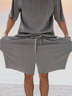 Casual Uni Stretchy Pit Strip Trainingsanzüge Set