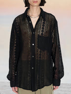 Stylish Pure Baumwolle Hollow Lace Hemd