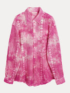 Stylish Pure Baumwolle Hollow Lace Hemd