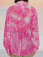 Stylish Pure Baumwolle Hollow Lace Hemd