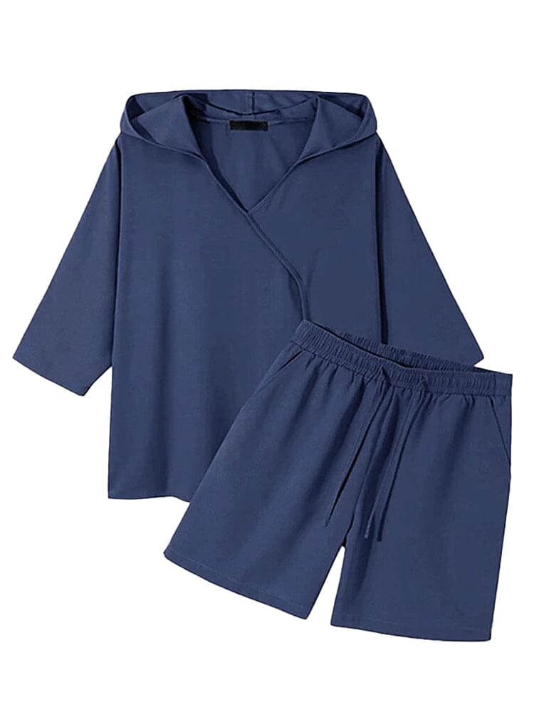 Casual Mit Kapuze Top Baumwolle Leinen Set