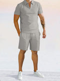 Casual Uni Color Polo Hemd Sets