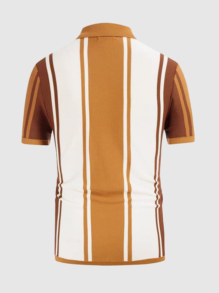 Atmungsaktive Stripe Strick Knopf Top