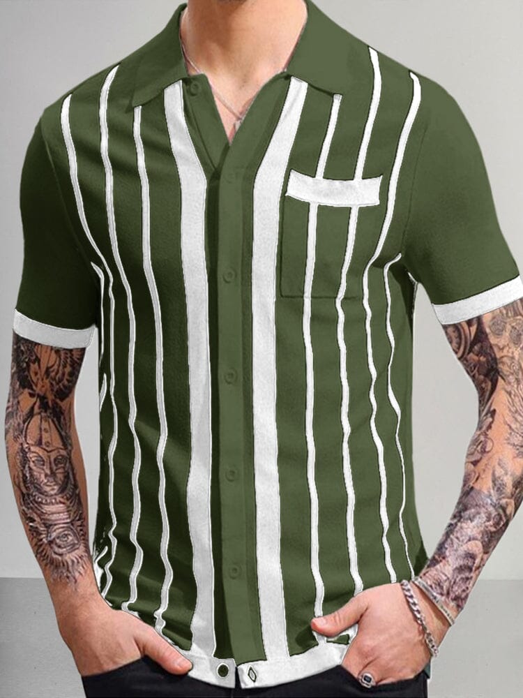 Casual Atmungsaktive Stripe Strick Top