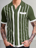 Casual Atmungsaktive Stripe Strick Top