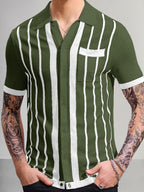 Casual Atmungsaktive Stripe Strick Top