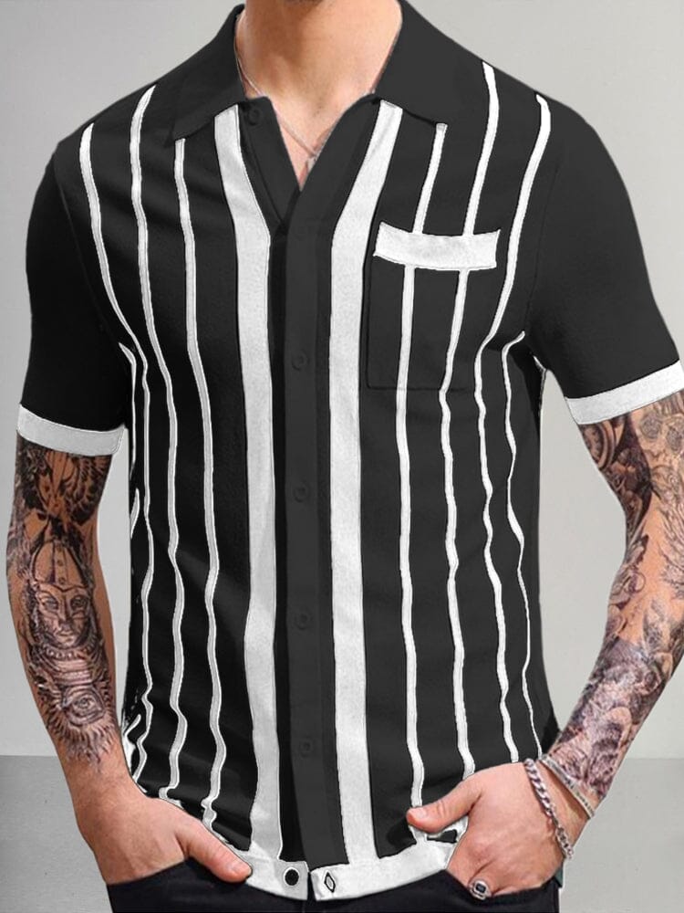 Casual Atmungsaktive Stripe Strick Top