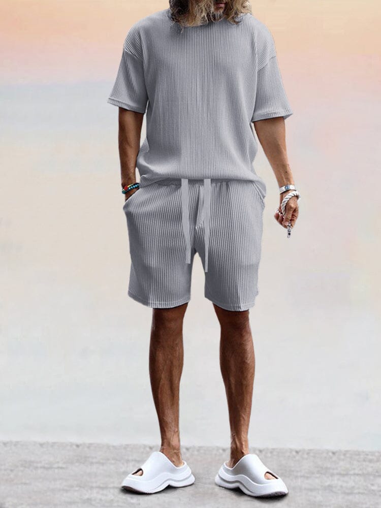 Casual Atmungsaktive Pit Strip Trainingsanzug Set