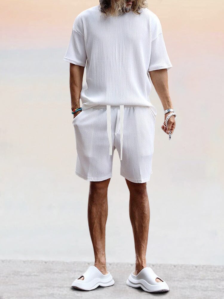 Casual Atmungsaktive Pit Strip Trainingsanzug Set