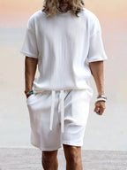 Casual Atmungsaktive Pit Strip Trainingsanzug Set